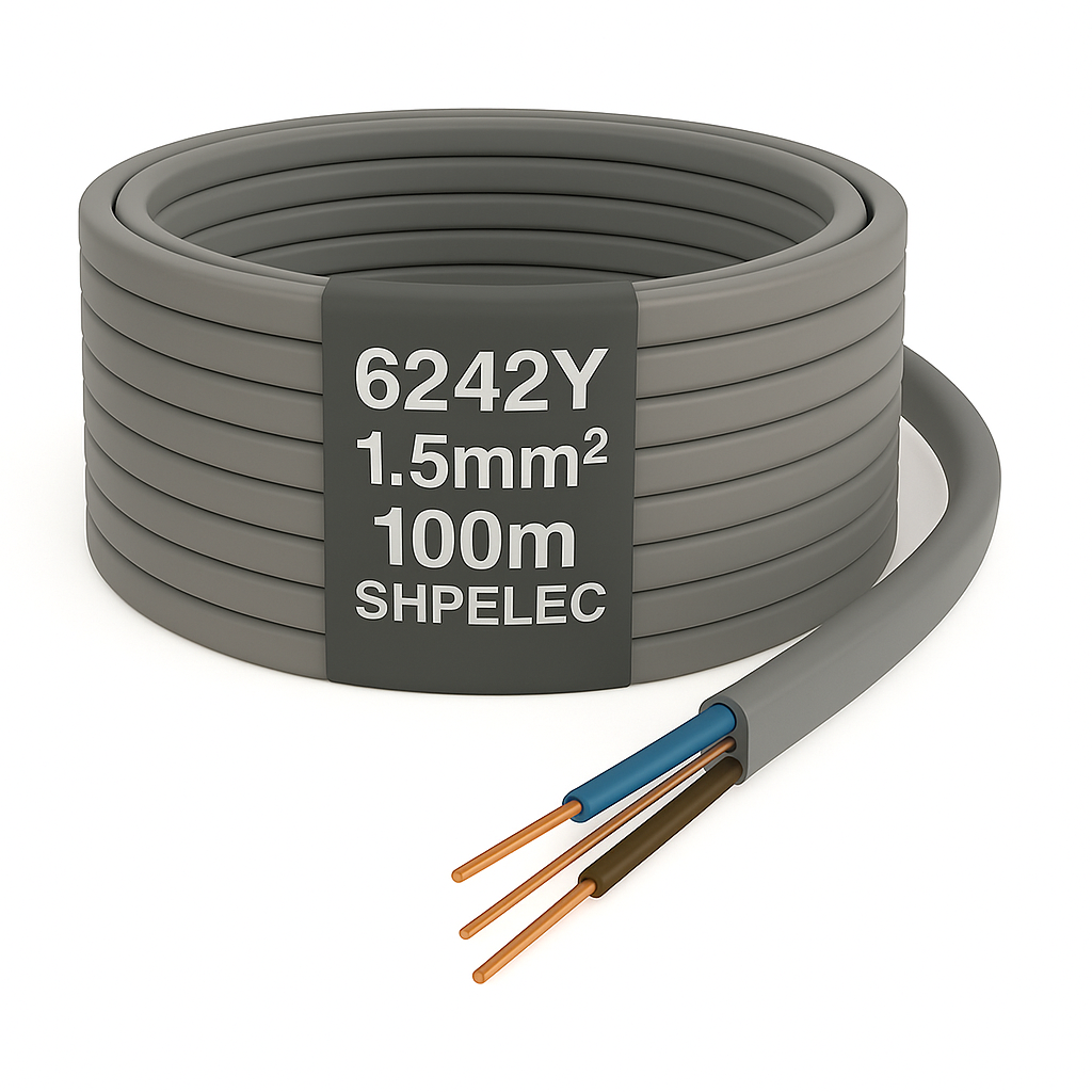 6242Y Twin and Earth Cable 1.5mm – Solid Core, BS EN 50525 | SHPELEC® UK