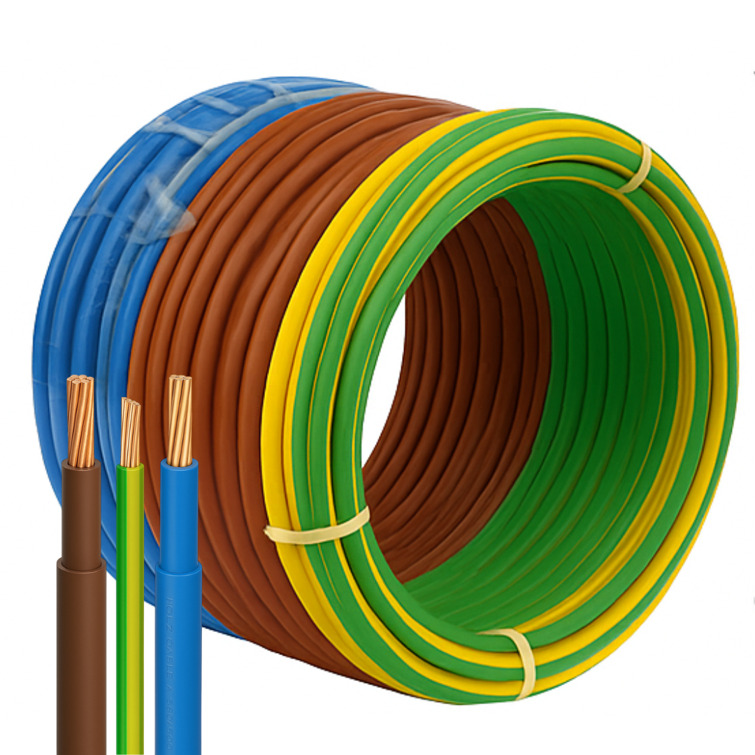 6181Y Flexi Meter Tail 19-Strand Cable Kit– 25mm² Brown & Blue + 16mm² Green/Yellow Earth | Double Insulated