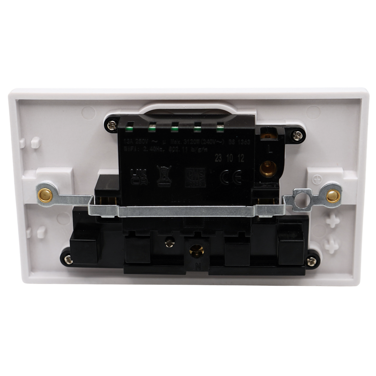 SHPELEC® Double Switched Socket with Wifi, Smart Home Control Power Socket, Works with Alexa Amazon Echo & Google Home Compatible 2 Gang 13Amp White Moulded