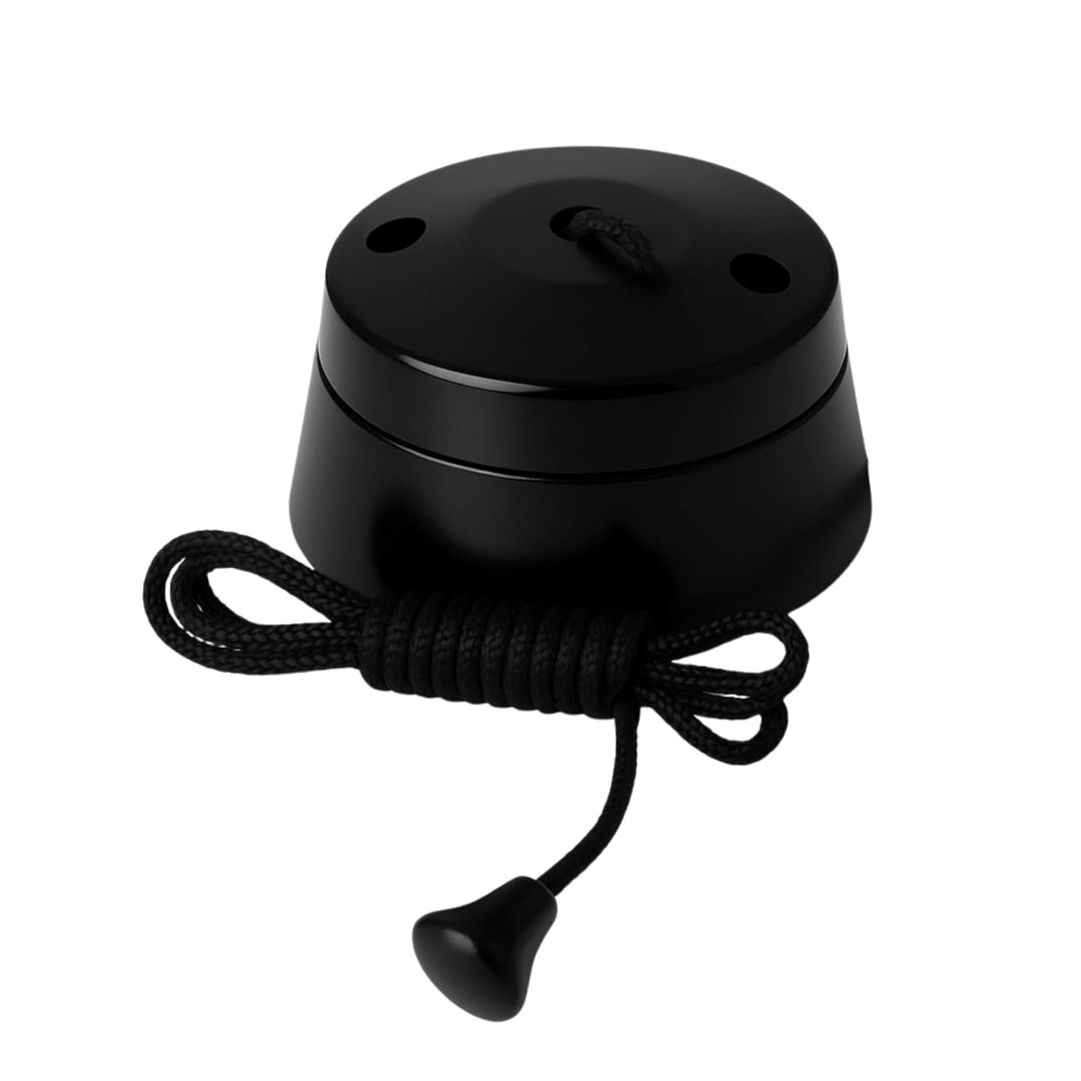 SHIP® 10A 2-Way Pull Cord Switch – Deep Black Finish | Stylish Ceiling & Bathroom Light Switch