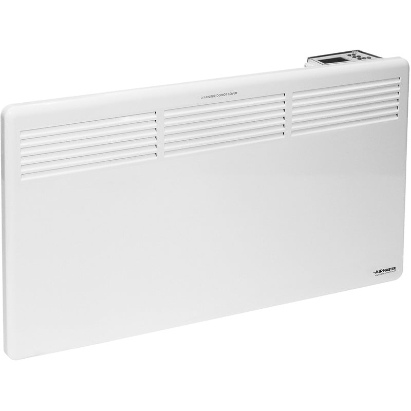 Airmaster 2kW Slim Panel Heater with Timer – Wall Mounted Electric Panel Heater, Aluminium White