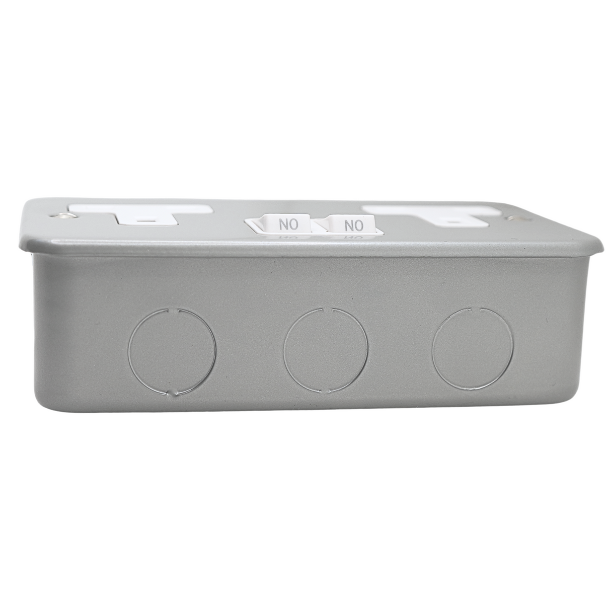 SH|P Metal Clad 2 Gang 13A Double Pole Switched Socket