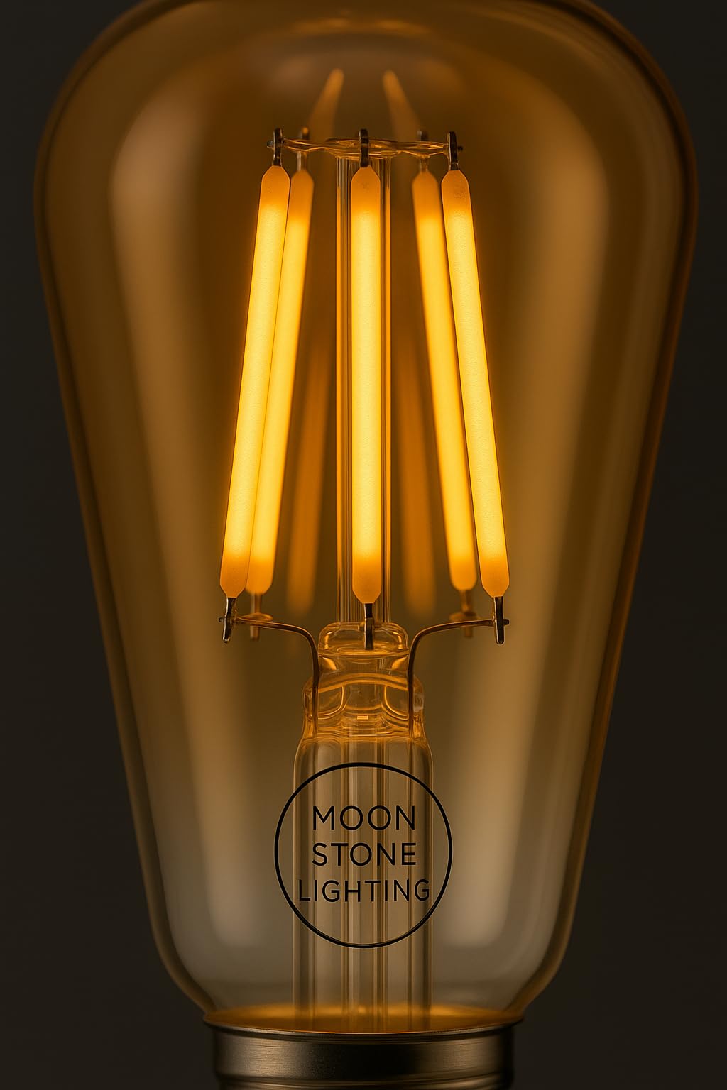 Moonstone Lighting 5W Vintage LED Bulb ST64 – E27 Edison Screw | Warm White | Non-Dimmable