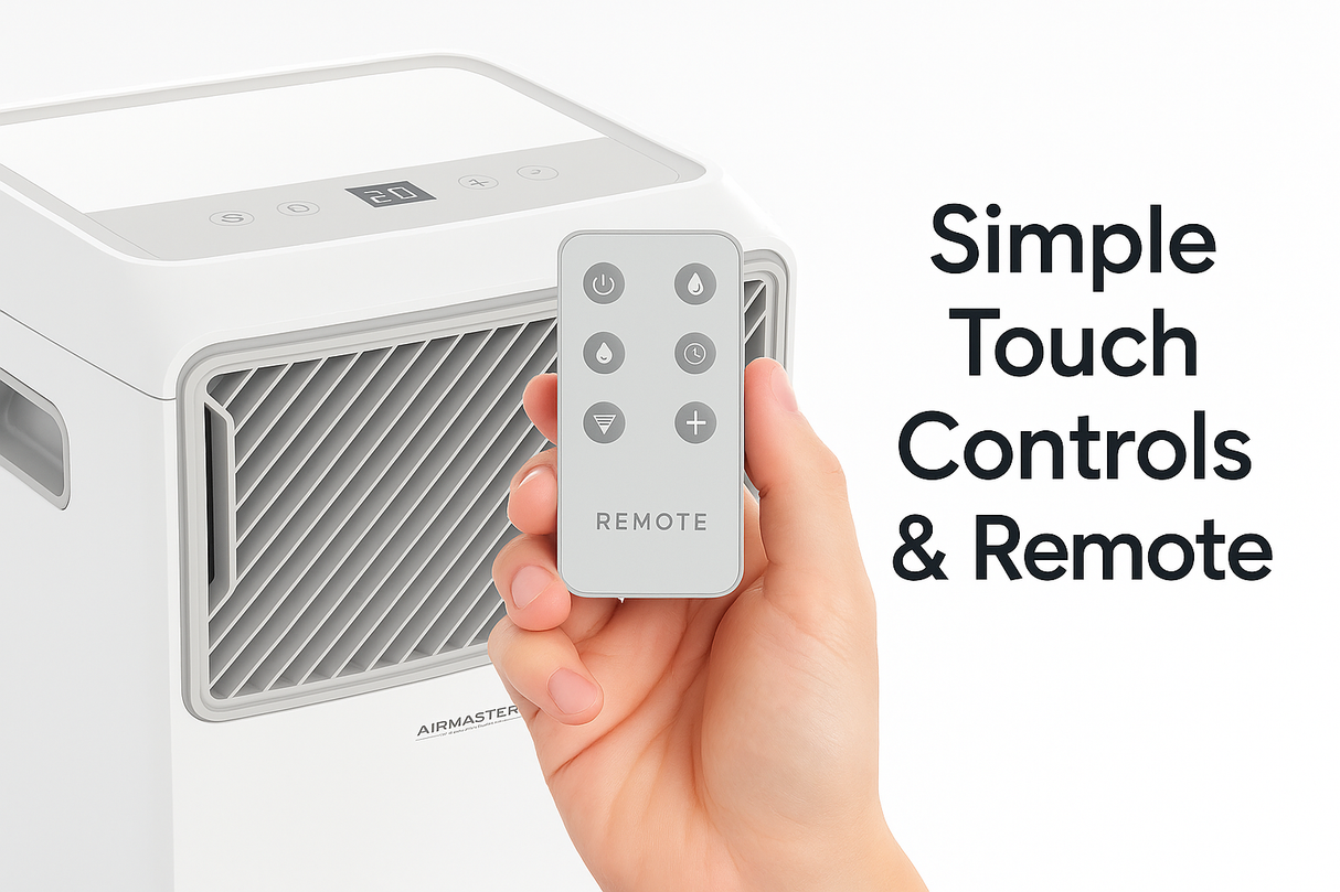 Airmaster 9000BTU Portable Air Conditioner – 3-in-1 Cooling, Dehumidifier & Fan – Energy Efficient with Remote Control
