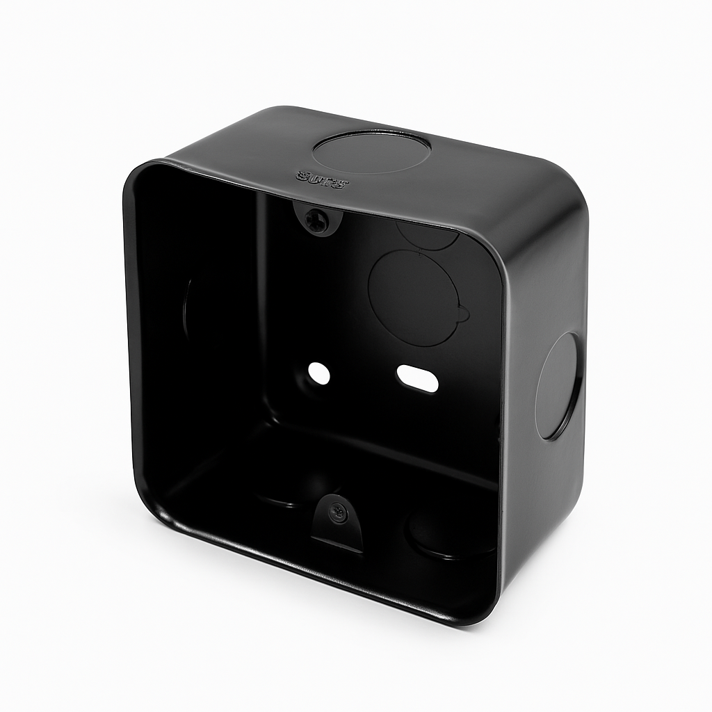 SH|P Matt Black Metal Clad Range - One Gang Back Box