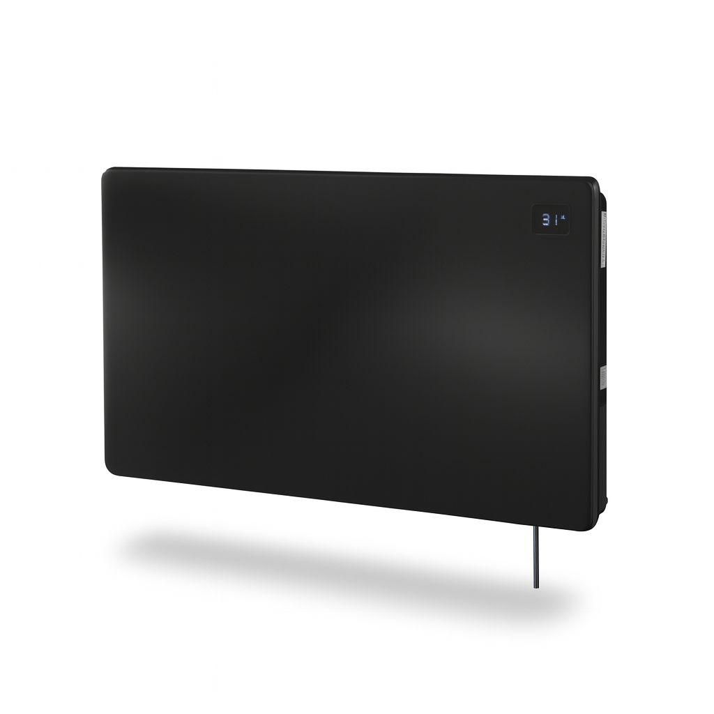 AIRMASTER BLACK PANEL HEATER - 2000W - WITH DIGITAL DISPLAY