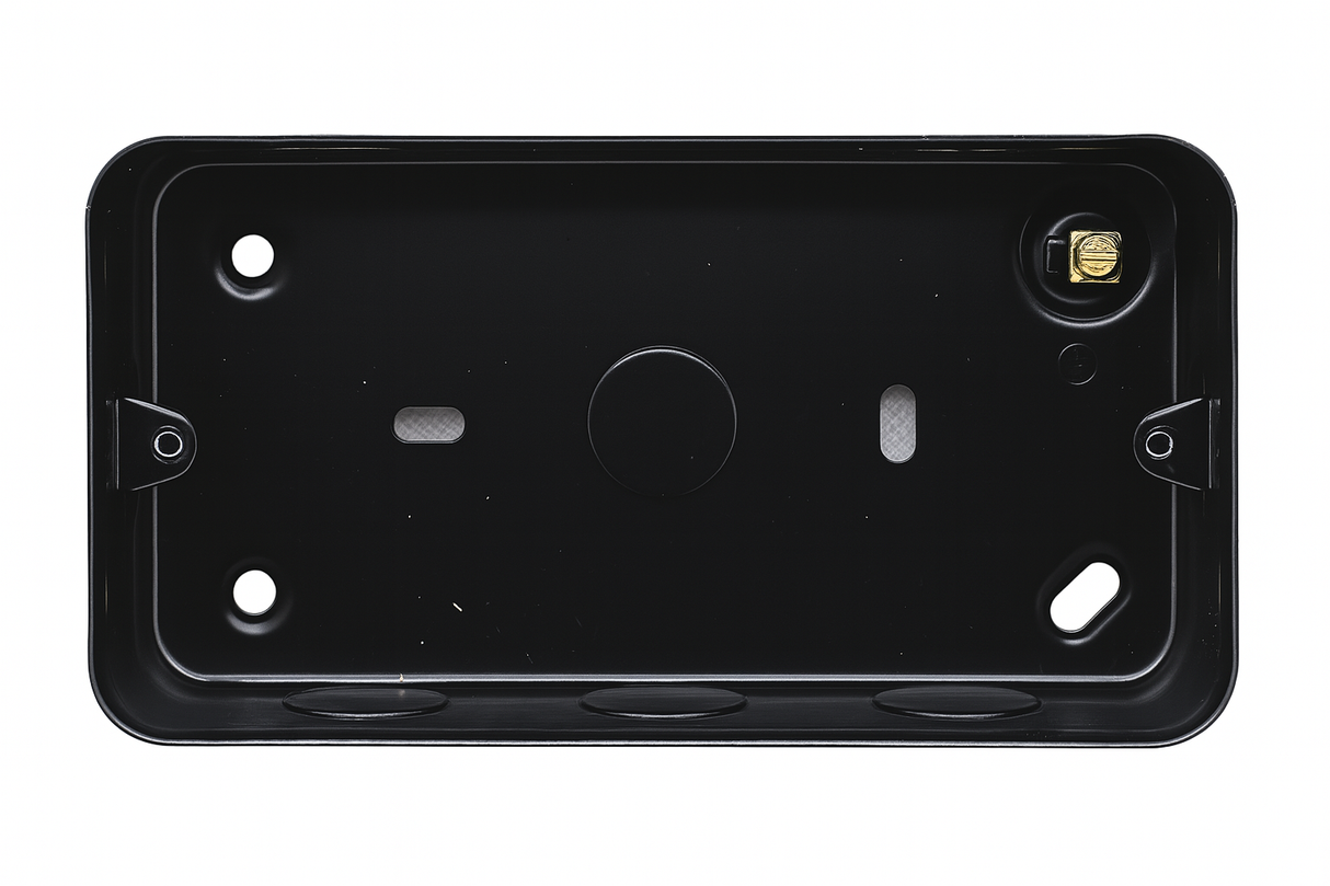 SH|P Matt Black Metal Clad 2 Gang 13A Switched Socket with USB A & C – Double Designer Power Outlet