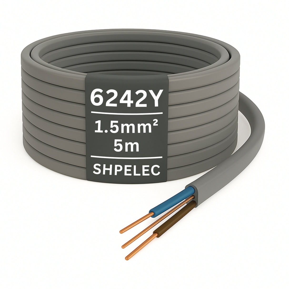 6242Y Twin and Earth Cable 1.5mm – Solid Core, BS EN 50525 | SHPELEC® UK