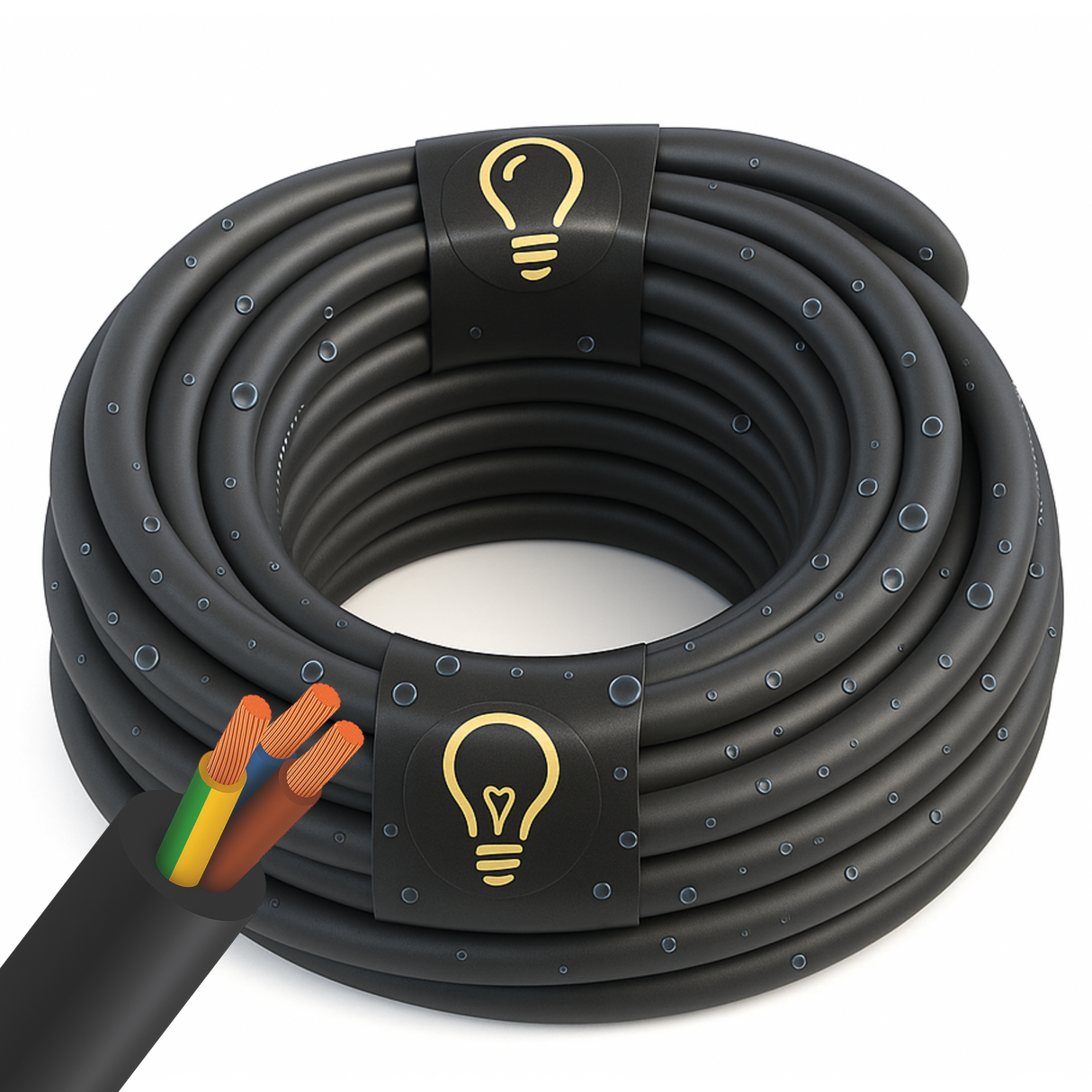 1.5mm H05RR-F 3 Core Rubber Flexible Cable – Outdoor/Indoor Tough Rubber Sheathing TRS | SHPELEC®