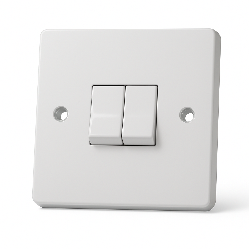 Crabtree Capital 4172 2 Gang 2 Way 6A Light Switch – White