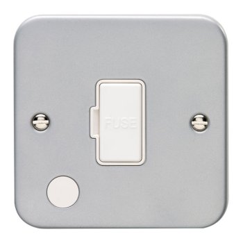 Eurolite Utility Metal Clad 13A Fused Spur with Flex Outlet