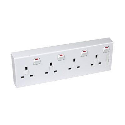 SHP Electrical Converter Socket 13A SOCKET CONVERTER 1G TO 4G Single/Double to 4 Gang FUSED