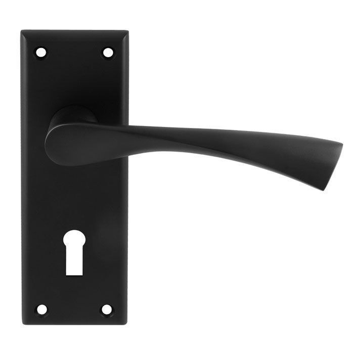 Serozzetta Venti Lever on Lock Backplate - Matt Black