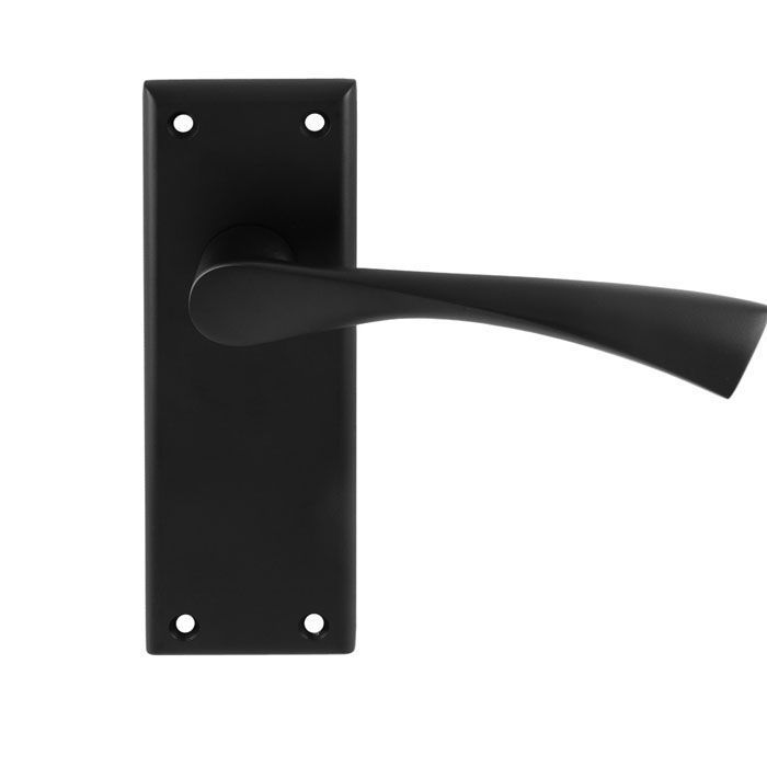 Serozzetta Venti Lever on Latch Backplate - Matt Black