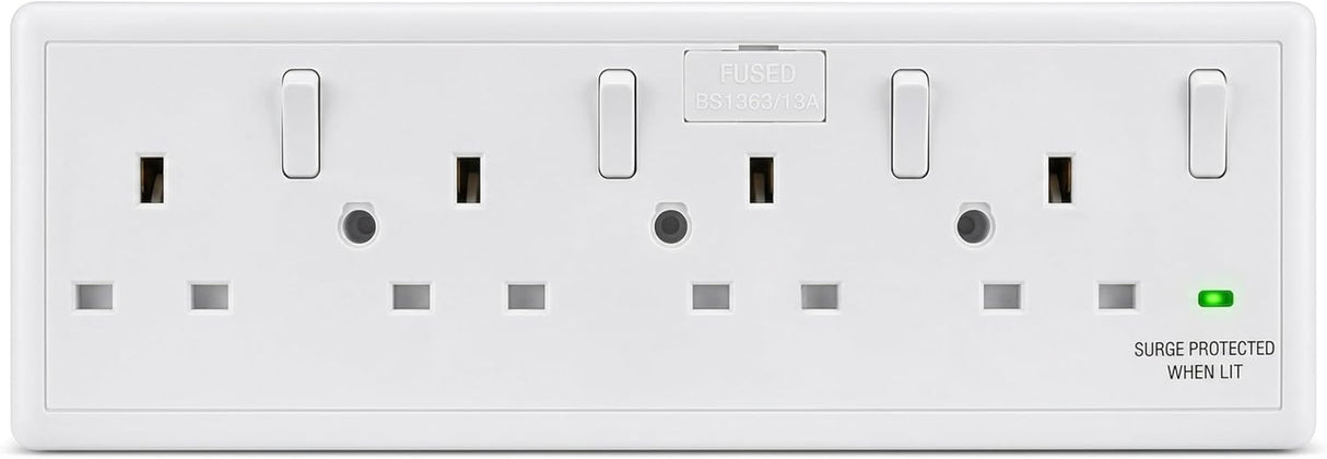 SHPELEC 1 Gang to 4 Gang Converter Switched Socket