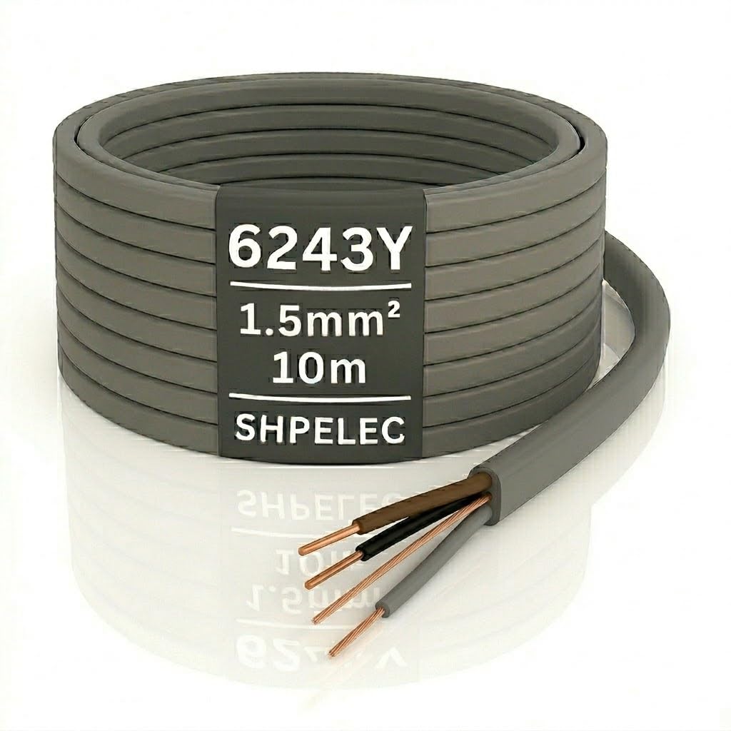 3 Core & Earth Cable 1.5mm² | 6243Y Grey PVC