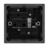 SH|P® COMPACT 3mm Thin Plate Ultra Matt Black Metal 13A 1 Gang Socket and 25mm Plastic Surface Mount Pattress Box