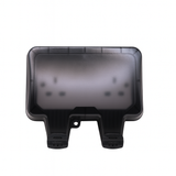SH|P® Outdoor Double Socket | IP66 Rated Waterproof 13A Black Switched Power Socket with Cover – Weatherproof UK Plug Socket