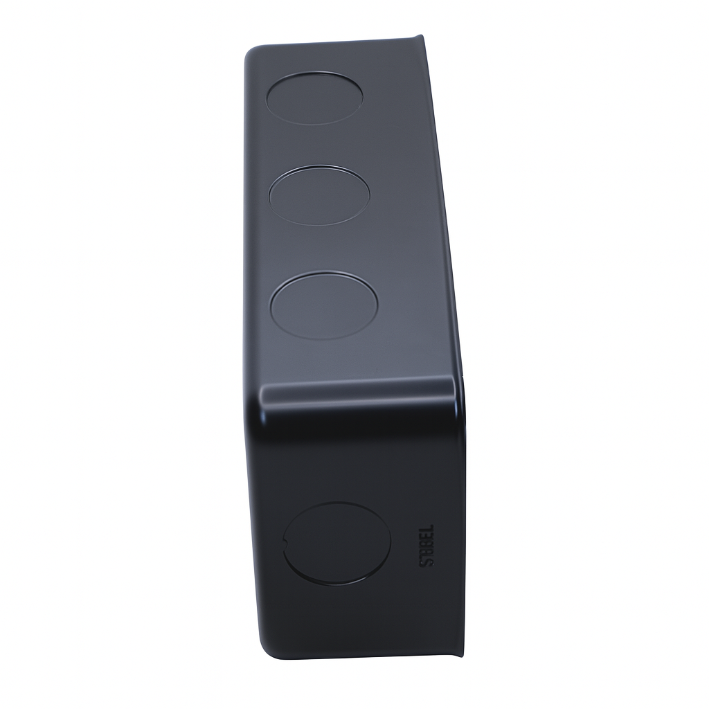 SH|P Matt Black Metal Clad 2 Gang 13A Switched Socket with USB A & C – Double Designer Power Outlet