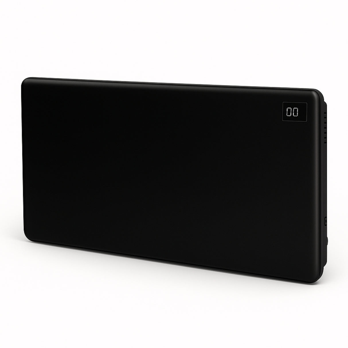 CED PH2BKM 2kW Electric Panel Heater, Matt Black, Lot 20, IP24, Wall Mounted, LED Display, Timer