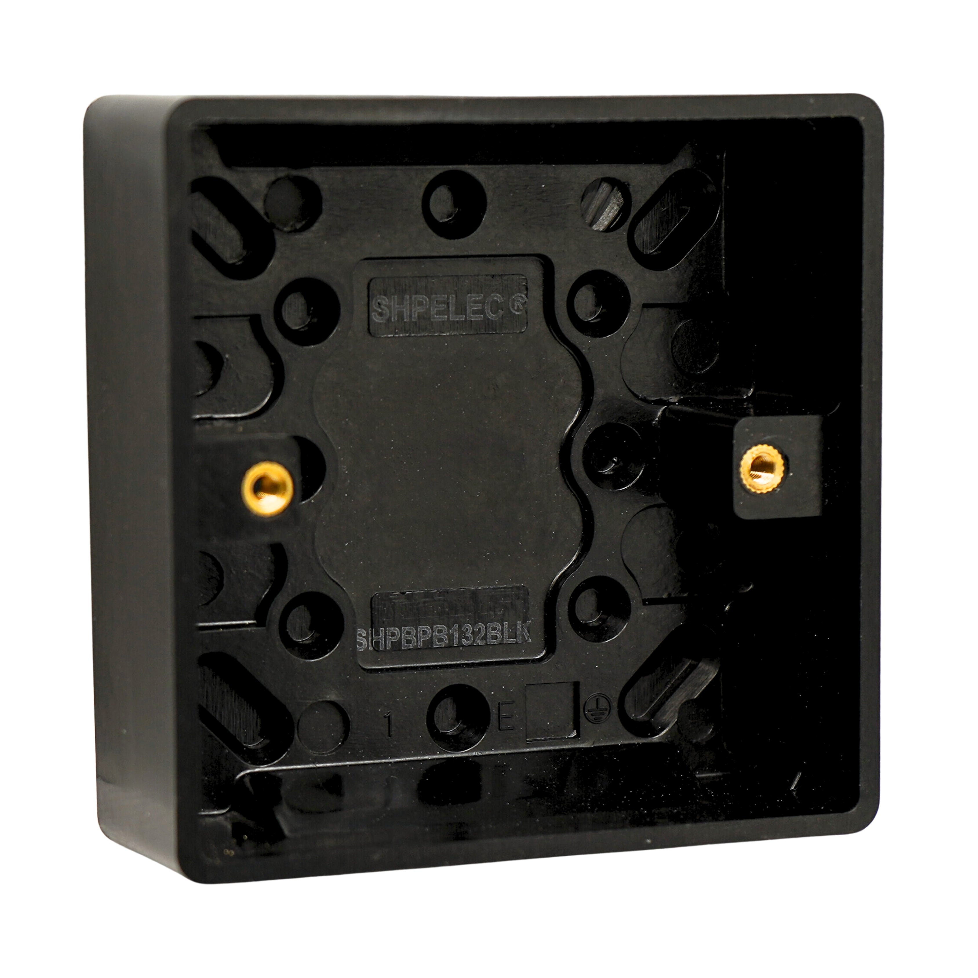 SHPELEC® Matt Black Finish 13A Fused Switch Spur + PVC Surface