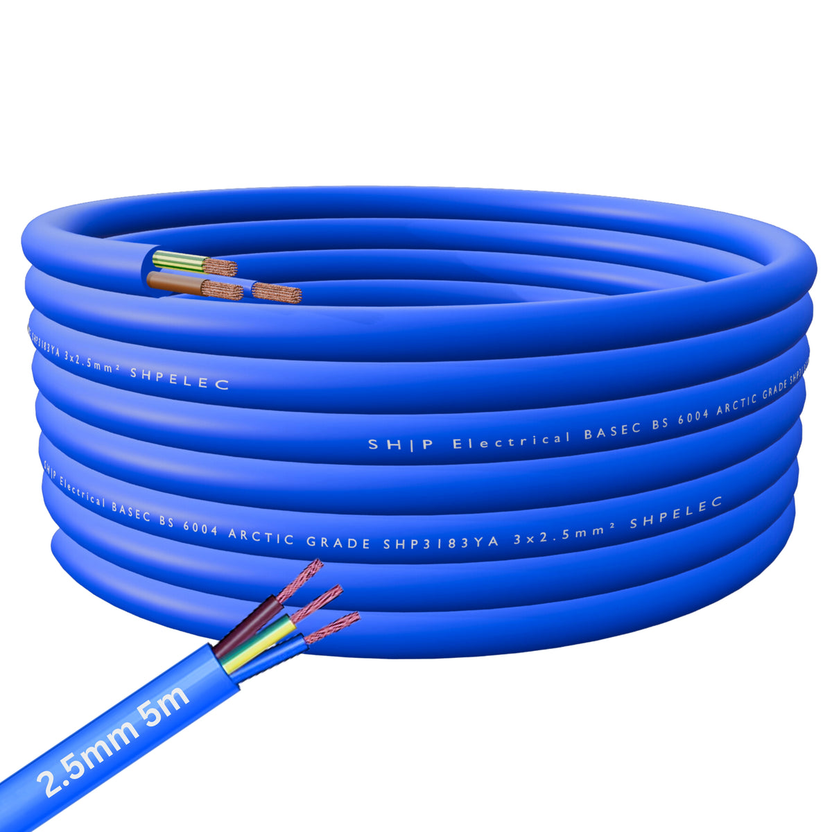 SHPELEC® Arctic Grade 3183YA Blue Flex Cable - 2.5mm – SHP Electrical