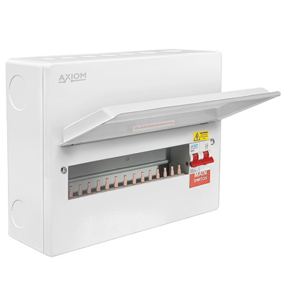 Axiom Vault Metal Consumer Unit 16 Way with 100A Main Switch
