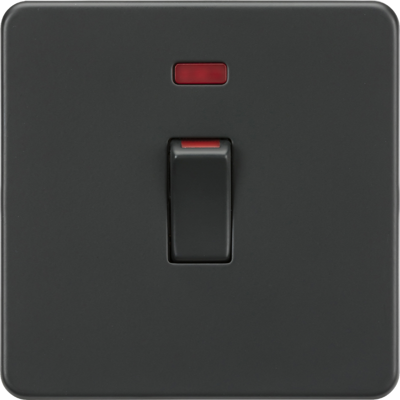 45A 1G DP switch with neon - anthracite