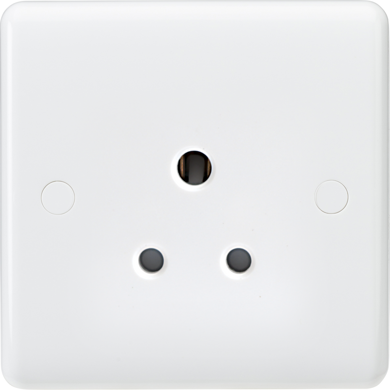 Curved Edge 5A Unswitched Round Pin Socket
