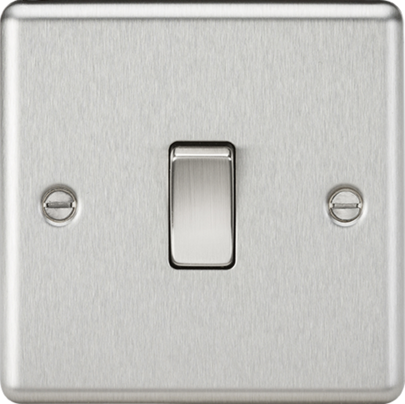 10AX 1G Intermediate Switch - Rounded Edge Brushed Chrome
