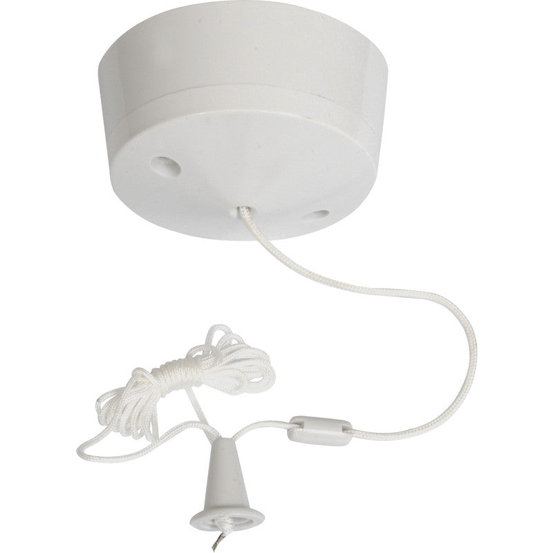 Axiom Ceiling Switch Pull Cord 10A 2 Way (Round)