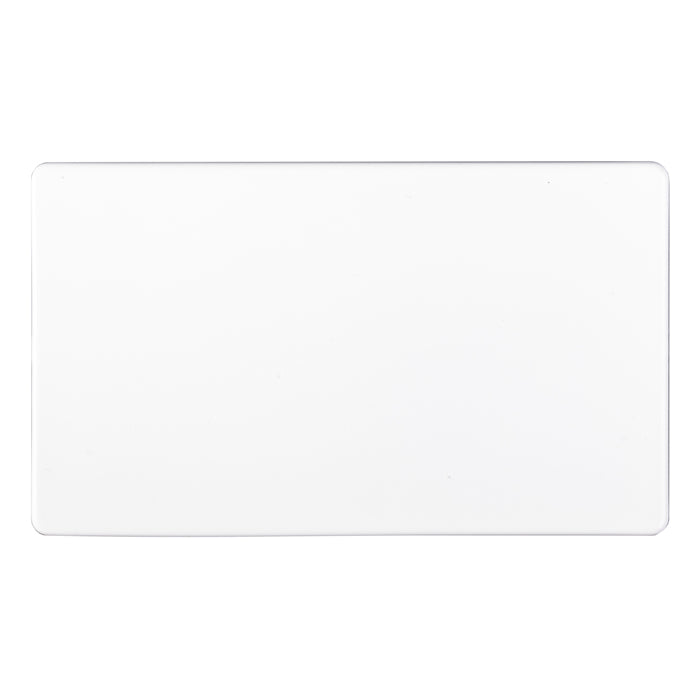 Double Blank Flat Concealed White Plate