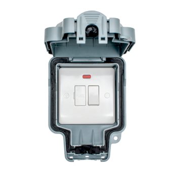 Eurolite Utility Euroseal IP66 13A Switched Lockable Fused Spur with Neon