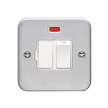 Eurolite Utility Metal Clad 13A Switched Fused Spur with Neon