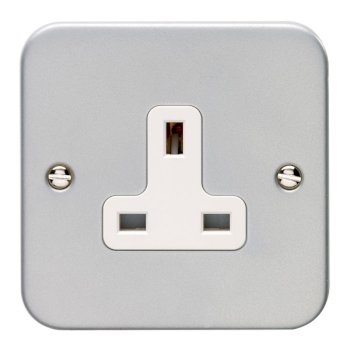 Eurolite Utility Metal Clad 1 Gang 13A Unswitched Socket